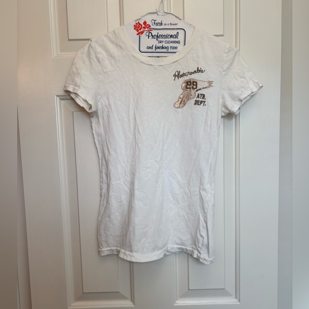 Vintage Abercrombie & Fitch White Graphic Tee